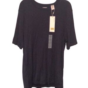 Perry Ellis short sleeve pullover in black, lg